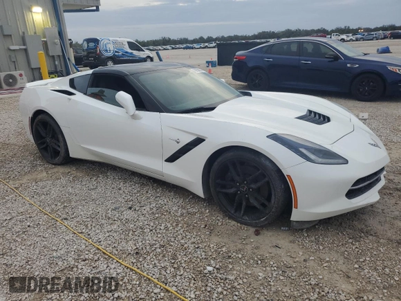 2014 Chevrolet Corvette Z51 3LT with VIN 1G1YM2D73E5105712, listed as a Copart auction lot 79658014 with 19,347 mi miles and Salvage title. Bid and sale history available at DreamBid. Image 4.
