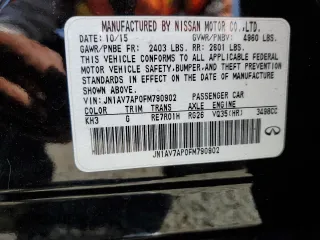 2015 Infiniti Q50 Hybrid Premium z VIN JN1AV7AP0FM790902, wystawiony jako Copart lot #58137075 z przebiegiem 85 743 mil mil oraz Szkoda całkowita • Salvage title. Historia ofert i sprzedaży dostępna na DreamBid. Obrazek 12.