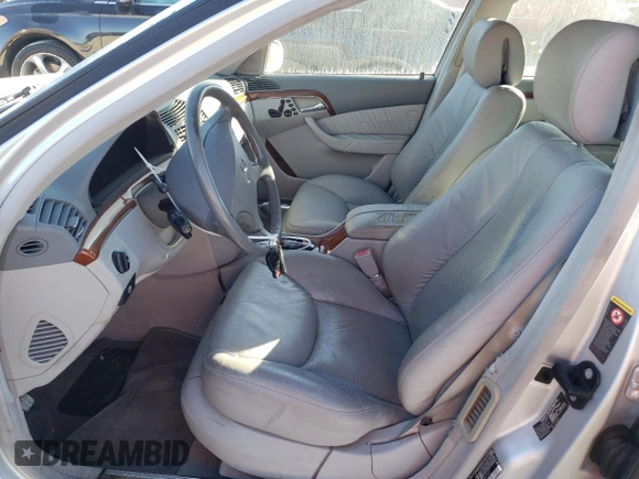 2003 Mercedes-Benz S-Class 4.3L with VIN WDBNG70J53A317465, listed as a Copart auction lot 81832784 with 0 mi miles and Clean Title. Bid and sale history available at carsss.com. Image 7.