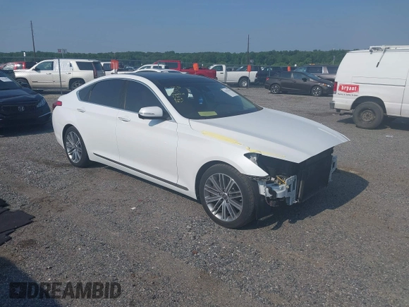 2018 Genesis G80 3.8L with VIN KMHGN4JE5JU234464, listed as a IAAI auction lot 42475378 with 86,243 mi miles and . Bid and sale history available at DreamBid. Image 1.