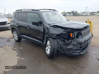 2017 Jeep Renegade Latitude with VIN ZACCJABB9HPE58804, listed as a IAAI auction lot 42100567 with 100,474 mi miles. Bid and sale history available at carsss.com. Image 1.