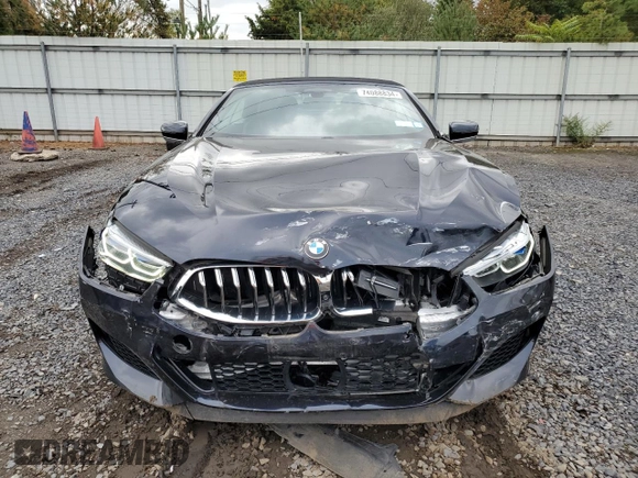 2019 BMW 8 Series M850i xDrive with VIN WBAFY4C58KBX39395, listed as a Copart auction lot 74088834 with 27,413 mi miles and Salvage title. Bid and sale history available at DreamBid. Image 5.