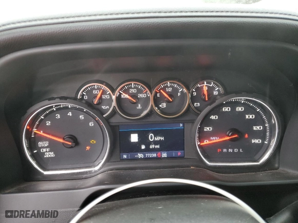 2020 Chevrolet Silverado 1500 LTZ with VIN 1GCRYGED2LZ295039, listed as a Copart auction lot 87745895 with 77,238 mi miles and Clean Title. Bid and sale history available at carsss.com. Image 9.