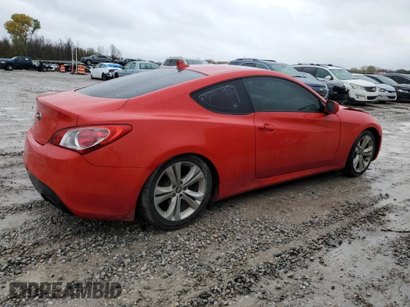 2010 Hyundai Genesis Coupe Premium with VIN KMHHT6KD1AU021037, listed as a Copart auction lot 80195994 with 174,463 mi miles and Salvage title. Bid and sale history available at DreamBid. Image 3.