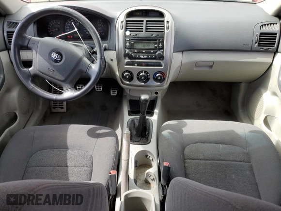 2005 Kia Spectra with VIN KNAFE161455072263, listed as a Copart auction lot 50353204 with 179,957 mi miles and Salvage Title. Bid and sale history available at DreamBid. Image 8.