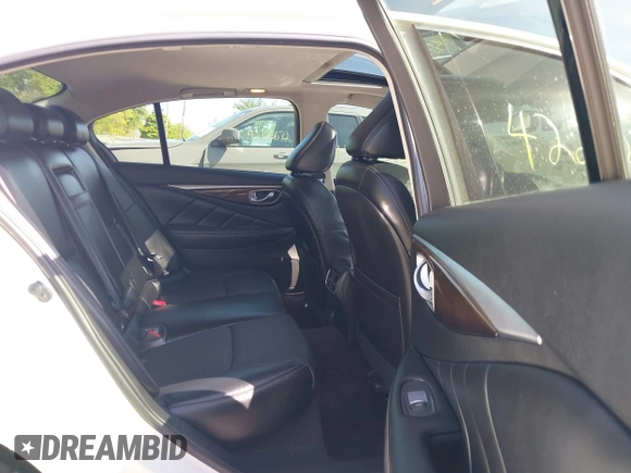 2014 Infiniti Q50 Hybrid Sport with VIN JN1AV7AR0EM703550, listed as a IAAI auction lot 42212384 with 79,308 mi miles and . Bid and sale history available at carsss.com. Image 8.