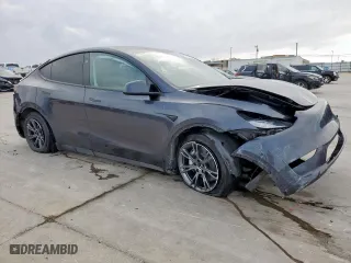 2024 Tesla Model Y Long Range with VIN 7SAYGDEE8RA304900, listed as a Copart auction lot 48895085 with 14,766 mi miles and Salvage Title. Bid and sale history available at carsss.com. Image 4.