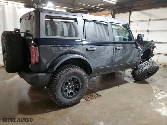 2024 Ford Bronco Wildtrak with VIN 1FMEE2BP1RLA76928, listed as a Copart auction lot 46423395 with 4,873 mi miles and Salvage Title. Bid and sale history available at carsss.com. Image 3.