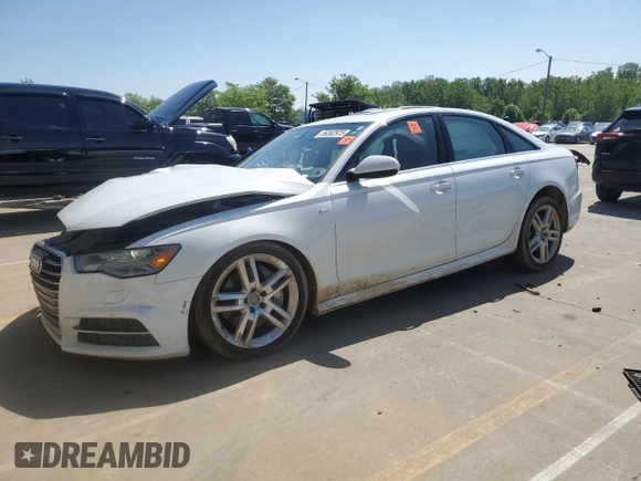 2016 Audi A6 Premium Plus with VIN WAUGFAFC0GN070970, listed as a Copart auction lot 56362975 with 102,499 mi miles and Salvage title. Bid and sale history available at DreamBid. Image 1.