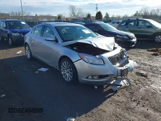 2011 Buick Regal CXL RL4 with VIN W04GS5EC1B1041494, listed as a IAAI auction lot 41658061 with 150,387 mi miles. Bid and sale history available at carsss.com. Image 1.