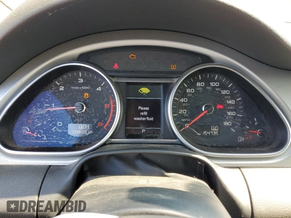 2013 Audi Q7 Premium Plus with VIN WA1LMAFE0DD015875, listed as a Copart auction lot 64954215 with 154,735 mi miles and Clean title. Bid and sale history available at DreamBid. Image 9.