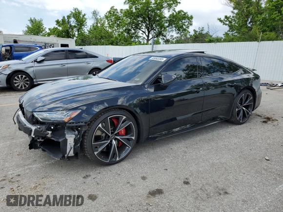 2022 Audi RS 7 z VIN WUAPCBF27NN905150, wystawiony jako Copart lot #55993395 z przebiegiem 30 948 mil mil oraz Szkody całkowita. Historia ofert i sprzedaży dostępna na DreamBid. Obrazek 1.