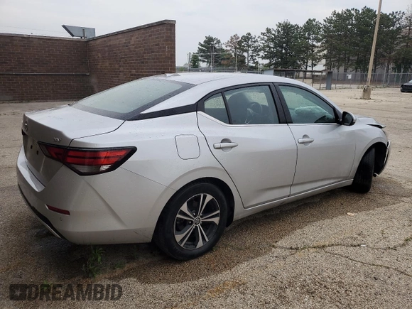 2021 Nissan Sentra SV with VIN 3N1AB8CV5MY304296, listed as a Copart auction lot 60737355 with 85,148 mi miles and Clean title. Bid and sale history available at DreamBid. Image 3.