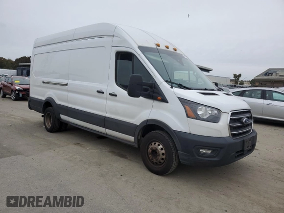 2020 Ford Transit Cargo with VIN 1FTBF4XG7LKB21098, listed as a Copart auction lot 44429335 with 163,011 mi miles and Salvage Title. Bid and sale history available at DreamBid. Image 4.