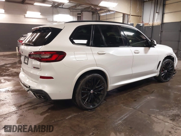 2022 BMW X5 M50i with VIN 5UXJU4C01N9M81857, listed as a IAAI auction lot 41592857 with 15,122 mi miles. Bid and sale history available at carsss.com. Image 4.