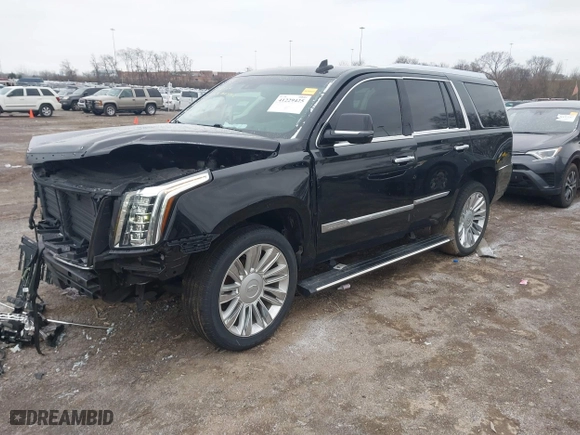2017 Cadillac Escalade Platinum with VIN 1GYS4DKJ4HR337718, listed as a IAAI auction lot 41229425 with 94,121 mi miles. Bid and sale history available at carsss.com. Image 2.