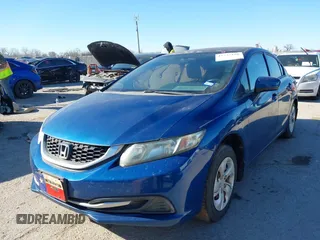 2014 Honda Civic Sedan LX with VIN 2HGFB2F57EH529579, listed as a IAAI auction lot 41732190 with 95,176 mi miles. Bid and sale history available at carsss.com. Image 2.