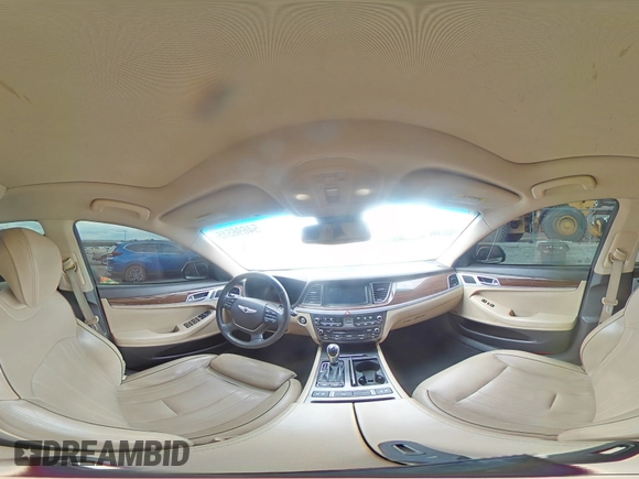 2015 Hyundai Genesis 3.8L z VIN KMHGN4JE2FU031619, wystawiony jako Copart lot #54696515 z przebiegiem 131 465 mil mil oraz Szkoda całkowita • Salvage title. Historia ofert i sprzedaży dostępna na DreamBid. Obrazek 14.