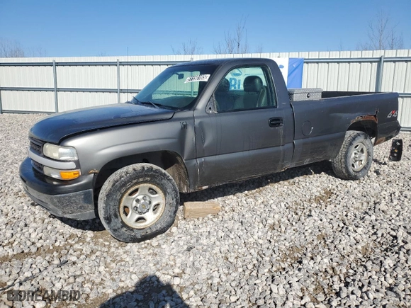 2001 Chevrolet Silverado 1500 with VIN 1GCEK14T31E122933, listed as a Copart auction lot 51150165 with 0 mi miles and Clean Title. Bid and sale history available at carsss.com. Image 1.