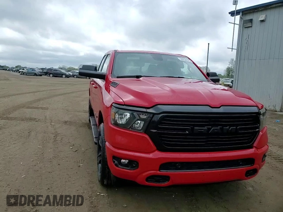 2021 Ram 1500 Big Horn with VIN 1C6SRFBT6MN771958, listed as a Copart auction lot 56236575 with 76,090 mi miles and Salvage title. Bid and sale history available at DreamBid. Image 13.