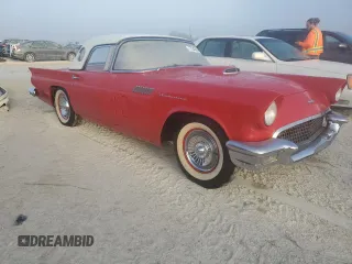 1957 Ford Thunderbird with VIN D7FH286272, listed as a Copart auction lot 77243694 with 19,878 mi miles and Salvage Title. Bid and sale history available at DreamBid. Image 4.
