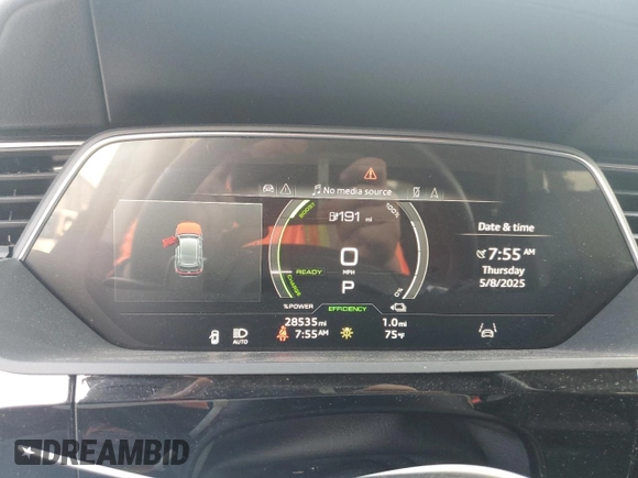 2023 Audi e-tron Premium with VIN WA1AAAGE3PB025279, listed as a Copart auction lot 55920165 with 28,535 mi miles and Salvage Title. Bid and sale history available at DreamBid. Image 9.