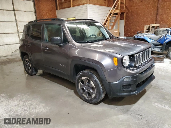 2018 Jeep Renegade Upland with VIN ZACCJBAB5JPG63825, listed as a Copart auction lot 61135135 with 113,666 mi miles and Salvage title. Bid and sale history available at DreamBid. Image 4.