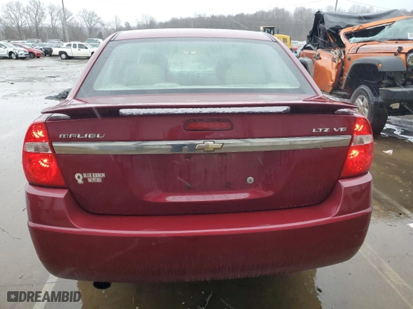 2007 Chevrolet Malibu LTZ with VIN 1G1ZU57N37F201630, listed as a Copart auction lot 85963354 with 186,049 mi miles and Salvage Title. Bid and sale history available at carsss.com. Image 6.