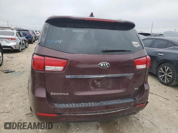 2015 Kia Sedona EX with VIN KNDMC5C13F6063903, listed as a Copart auction lot 44789095 with 108,378 mi miles and Salvage Title. Bid and sale history available at carsss.com. Image 6.
