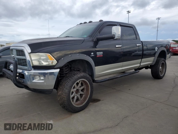 2010 Dodge Ram 3500 Laramie with VIN 3D73Y3CL8AG145884, listed as a Copart auction lot 74077404 with 0 mi miles and Salvage Title. Bid and sale history available at carsss.com. Image 1.