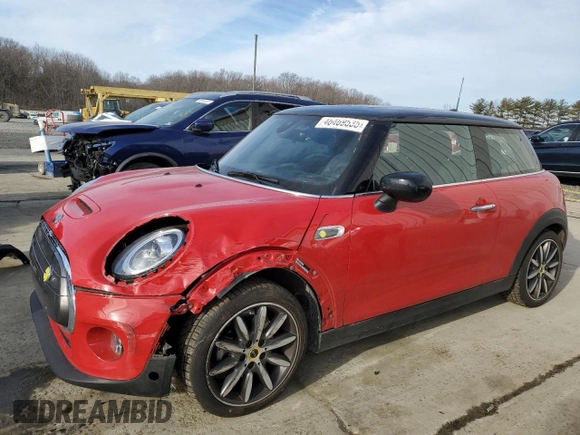2021 MINI Hardtop Cooper SE with VIN WMWXP3C09M2N65958, listed as a Copart auction lot 46469535 with 25,778 mi miles and Salvage Title. Bid and sale history available at DreamBid. Image 1.