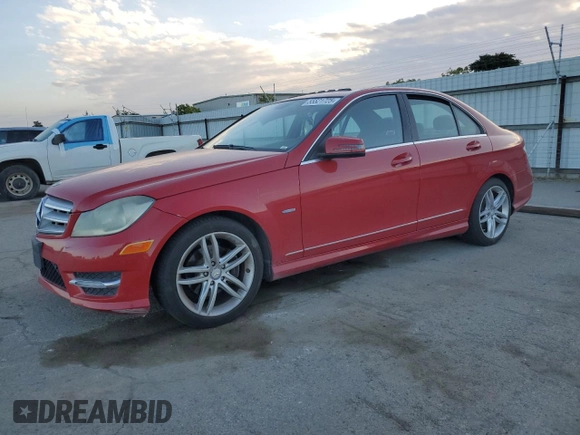 2012 Mercedes-Benz C 250 Sport with VIN WDDGF4HB7CR237214, listed as a Copart auction lot 55521725 with Not Provided miles and Salvage Title. Bid and sale history available at DreamBid. Image 1.