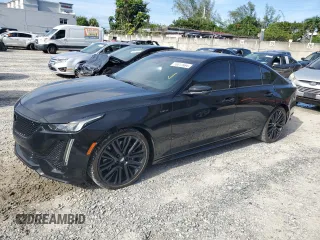 2022 Cadillac CT5 V-Series with VIN 1G6DR5RW7N0128080, listed as a Copart auction lot 70017984 with 17,384 mi miles and Salvage Title. Bid and sale history available at carsss.com. Image 1.