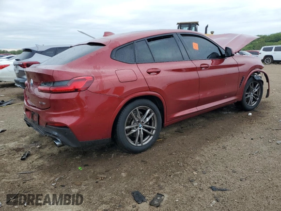 2021 BMW X4 xDrive30i with VIN 5UX2V1C00M9H09820, listed as a Copart auction lot 58489425 with Not provided miles and Non repairable. Bid and sale history available at DreamBid. Image 3.