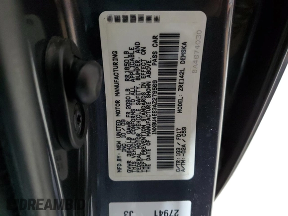 2010 Toyota Corolla with VIN 1NXBU4EE3AZ279569, listed as a Copart auction lot 50562205 with 192,196 mi miles and Salvage Title. Bid and sale history available at carsss.com. Image 12.