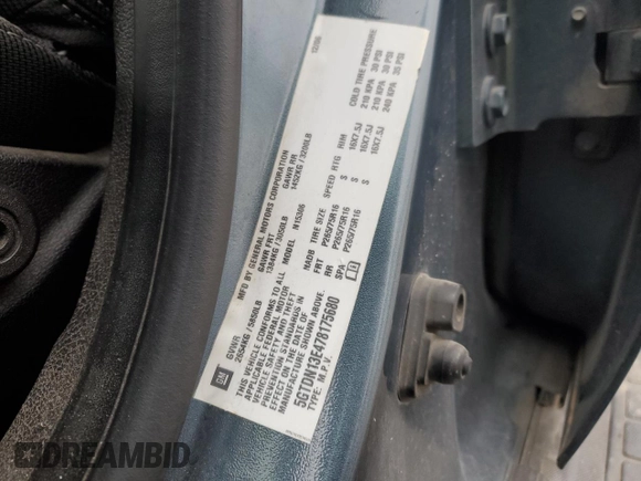 2007 Hummer H3 SUV with VIN 5GTDN13E478175680, listed as a Copart auction lot 84271184 with 241,192 mi miles and Clean Title. Bid and sale history available at DreamBid. Image 13.