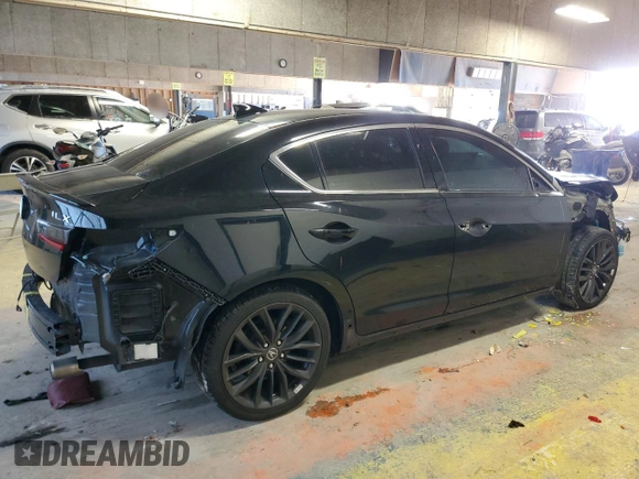 2022 Acura ILX w/Premium/A-Spec Package with VIN 19UDE2F8XNA006760, listed as a Copart auction lot 88901075 with 35,625 mi miles and Salvage Title. Bid and sale history available at carsss.com. Image 3.