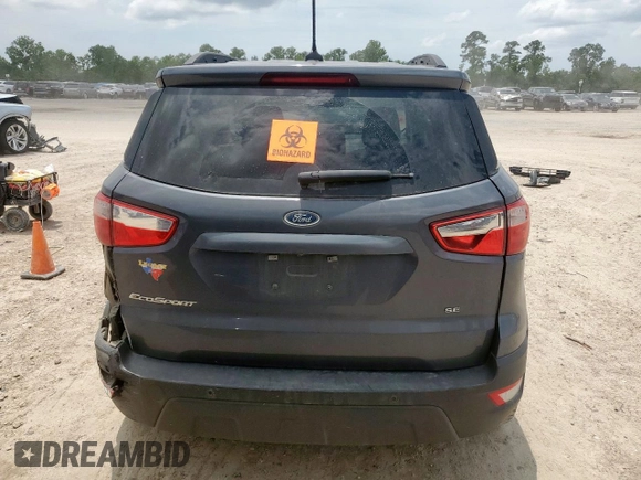 2021 Ford EcoSport SE with VIN MAJ3S2GE3MC442575, listed as a Copart auction lot 60424595 with 53,506 mi miles and Salvage title. Bid and sale history available at DreamBid. Image 6.