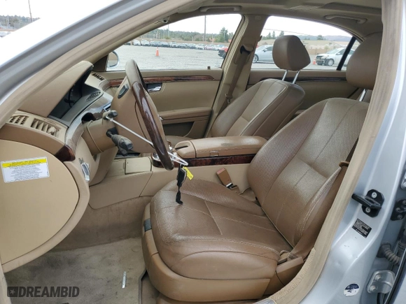 2007 Mercedes-Benz S-Class 5.5L V8 with VIN WDDNG71X67A084308, listed as a Copart auction lot 46955115 with 128,781 mi miles and Salvage Title. Bid and sale history available at carsss.com. Image 7.