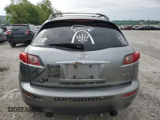 2005 Infiniti FX with VIN JNRAS08W65X207997, listed as a Copart auction lot 58434895 with 214,827 mi miles and Salvage title. Bid and sale history available at DreamBid. Image 6.