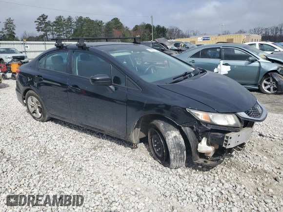 2015 Honda Civic LX with VIN 19XFB2F51FE037237, listed as a Copart auction lot 49031035 with Not Provided miles and Salvage Title. Bid and sale history available at carsss.com. Image 4.