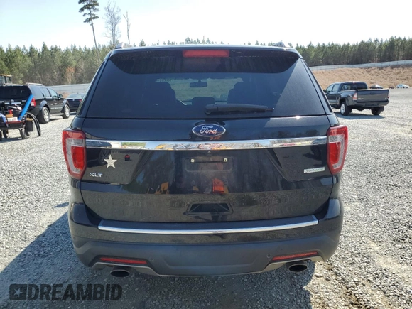 2018 Ford Explorer XLT with VIN 1FM5K7DH8JGC02629, listed as a Copart auction lot 50607615 with 71,018 mi miles and Salvage Title. Bid and sale history available at DreamBid. Image 6.