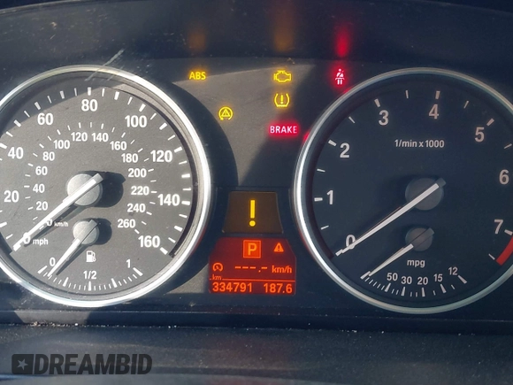 2010 BMW 5 Series 528i with VIN WBANU5C56AC124303, listed as a IAAI auction lot 41919589 with 334,791 mi miles and . Bid and sale history available at carsss.com. Image 7.