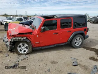 2020 Jeep Wrangler Unlimited Sport S with VIN 1C4HJXDN2LW279810, listed as a Copart auction lot 78827454 with 106,667 mi miles and Salvage title. Bid and sale history available at DreamBid. Image 1.