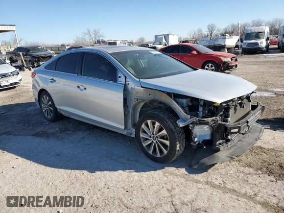 2017 Hyundai Sonata Sport with VIN 5NPE34AF5HH523696, listed as a Copart auction lot 42559145 with 96,839 mi miles and Salvage Title. Bid and sale history available at carsss.com. Image 4.