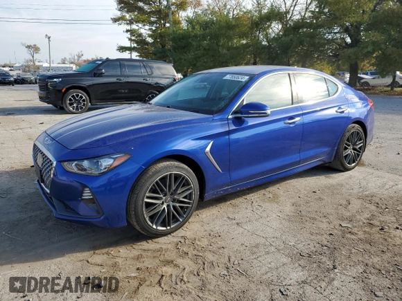 2019 Genesis G70 2.0T Advanced with VIN KMTG64LA5KU036272, listed as a Copart auction lot 77850624 with 0 mi miles and Salvage Title. Bid and sale history available at carsss.com. Image 1.