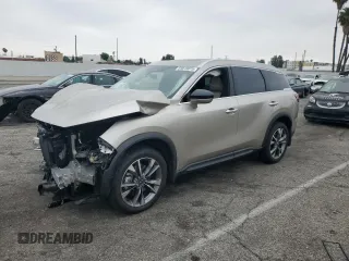 2024 Infiniti QX60 Luxe with VIN 5N1DL1FR4RC356270, listed as a Copart auction lot 59819075 with 7,561 mi miles and Salvage title. Bid and sale history available at DreamBid. Image 1.