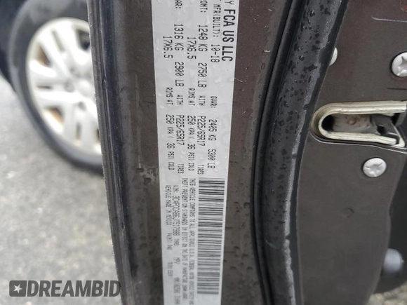 2018 Dodge Journey SE with VIN 3C4PDCAB6JT517988, listed as a Copart auction lot 48103275 with 129,897 mi miles and Salvage Title. Bid and sale history available at DreamBid. Image 16.