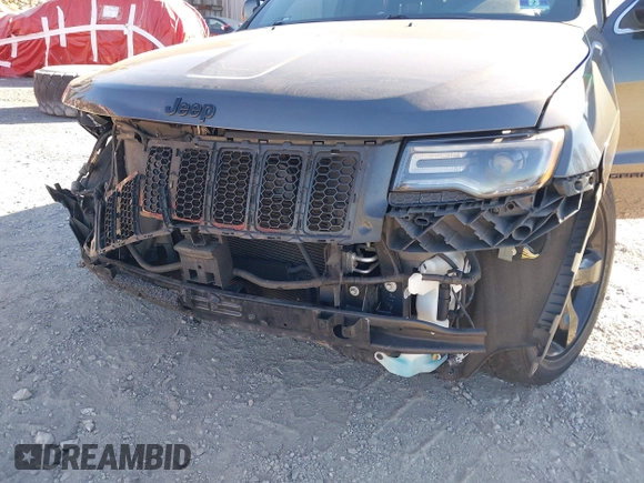 2015 Jeep Grand Cherokee Overland with VIN 1C4RJFCGXFC215750, listed as a IAAI auction lot 40795135 with 89,110 mi miles and . Bid and sale history available at DreamBid. Image 19.