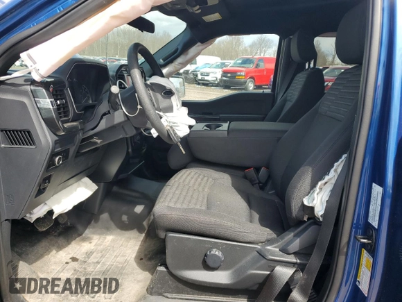 2022 Ford F-150 XL with VIN 1FTEW1EP3NFA76820, listed as a Copart auction lot 52161725 with 32,265 mi miles and Salvage Title. Bid and sale history available at carsss.com. Image 7.